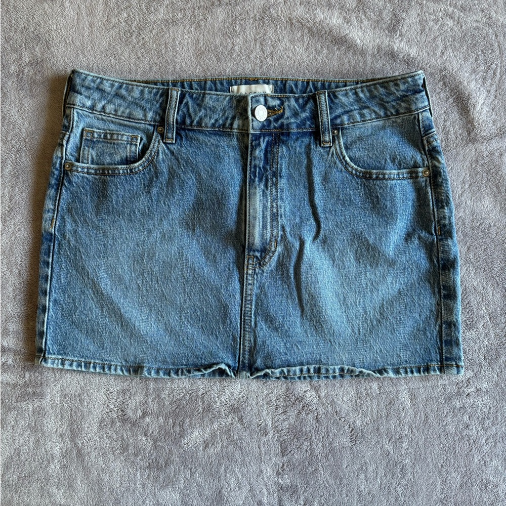 Blue Denim Mini Skirt